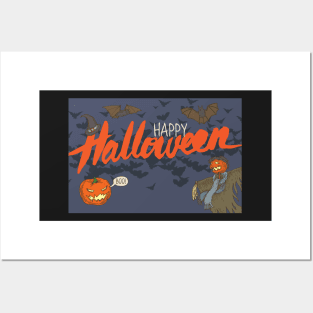 Halloween Greeting Card Posters and Art